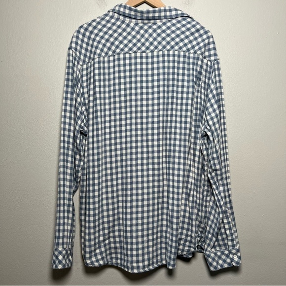 Rails Men Shirt XXL Brushed Lennox Washed Blue Cream Gingham Plaid Button Down - Picture 9 of 11